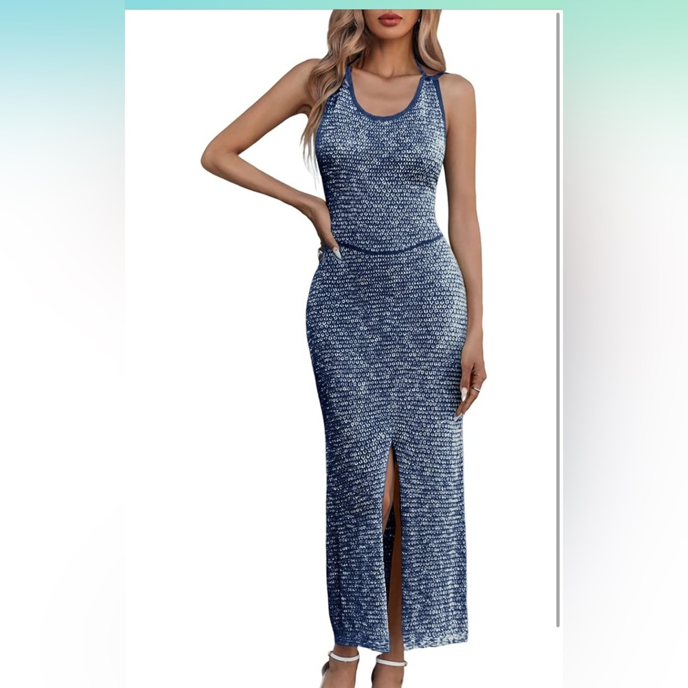 Amazon Blue Striped Women's Dress